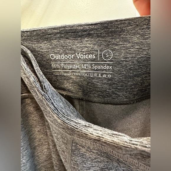 Outdoor Voices 7/8 Warmup Leggings Two-Tone Dove &Ash , size S - Picture 8 of 8